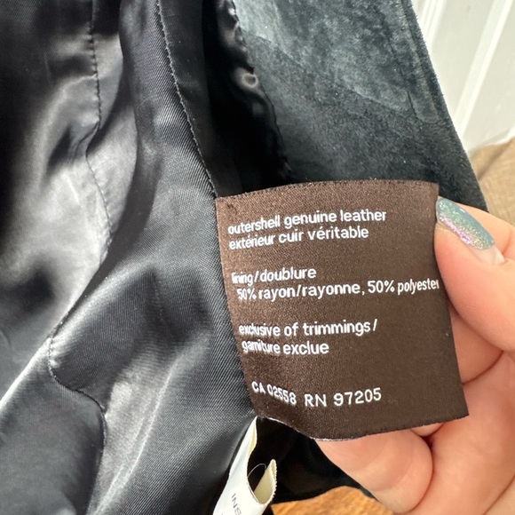 DANIER Women's Black Suede Jacket (XXS) - Picture 4 of 5